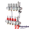 Коллектор группа НЕРЖ со встроен.расходомерами 1"х7 вых.Евроконус 3/4"(VTc.586.EMNX.0607) 