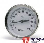 Термометр биметал с погр.гильзой Т 63/50 160С 1/2" WATTS (10005806)