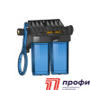 Корпус для картриджного фильтра двухступенчатый 1 М 10” Т 2 (синяя колба)