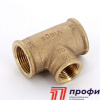 Тройник В 3/4"х1/2"х3/4"  бронза