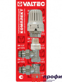 Терморегулирующий комплект для радиатора, угл. 1/2" (термоголовка, клапаны) VT.045.N.04