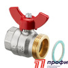 Кран шаровый Oventrop, 3/4, 1" ВН, PN, бар-10, сталь, с плоским уплотнением