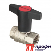 Кран шаровой, Oventrop, Optibal, полнопроходной, DN-15, 1/2", ВВ,PN, бар-16, ручка-пластмассовая, удлинённая антрацит, латунь
