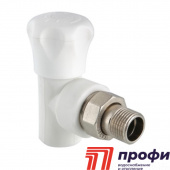 Клапан полипропиленовый для подключения радиатора угловой 20х1/2" (VTp.718.V.02004)